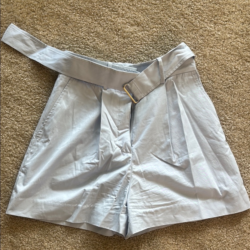 & Other Stories Light Blue High Waist Shorts